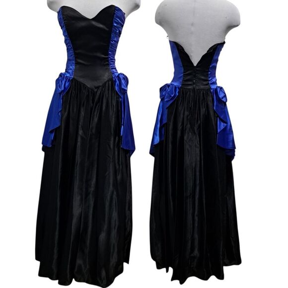 Vintage Gunne Sax Romantic Goth Y2K Sweetheart Neckline Princesscore Small Black - Picture 1 of 16
